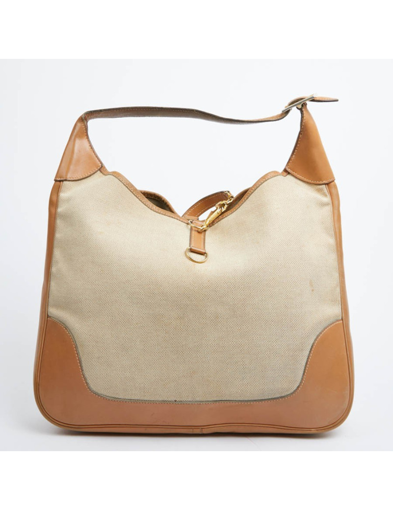 Trim HERMES toile et cuir gold