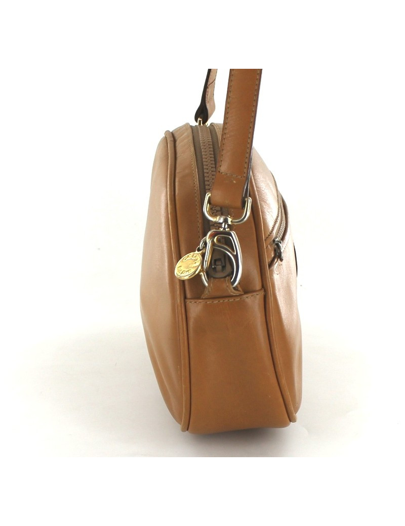 Petit sac CELINE vintage bandoulière en cuir camel 