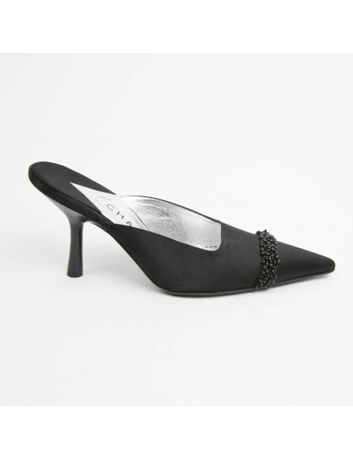 Sandales CHANEL T39 neuves noires bout perles