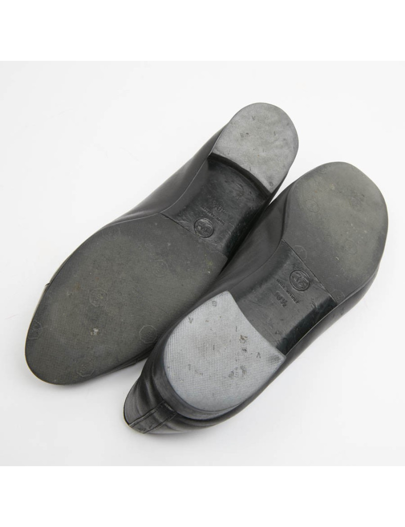 Ballerines T 40,5 CHANEL cuir noir