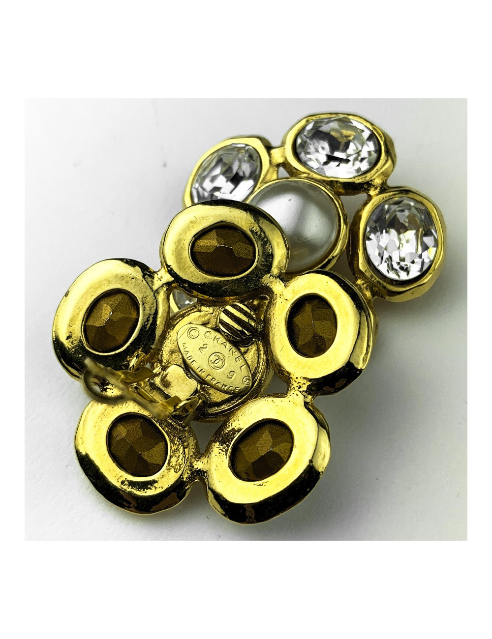 Clips d'oreille CHANEL Couture Vintage