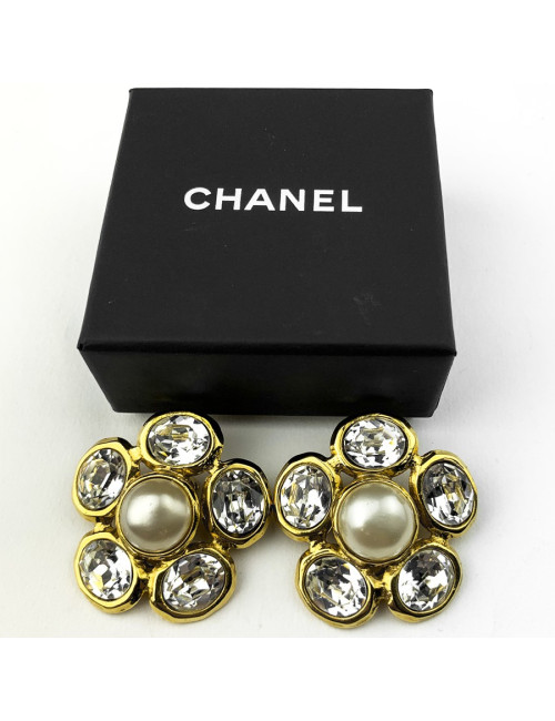 Clips d'oreille CHANEL Couture Vintage