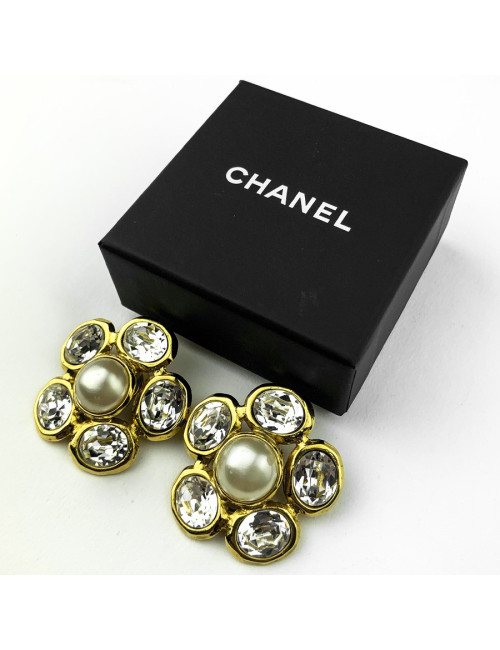 Clips d'oreille CHANEL Couture Vintage