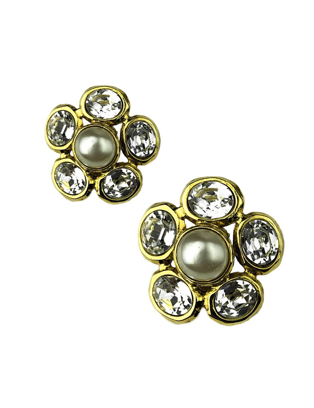 Clips d'oreille CHANEL Couture Vintage