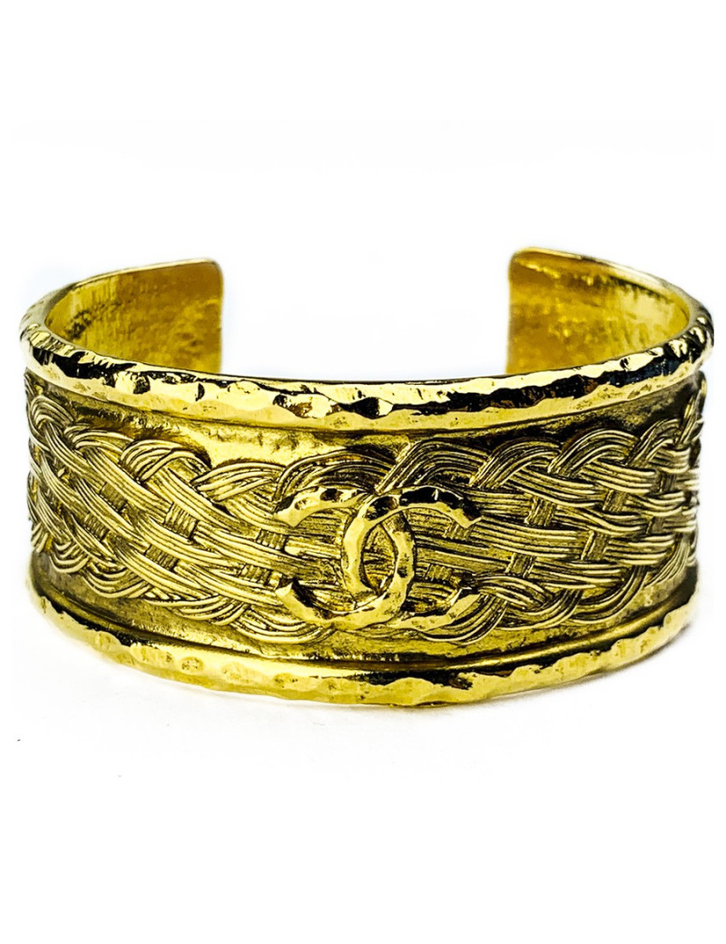 Manchette CHANEL vintage dorée