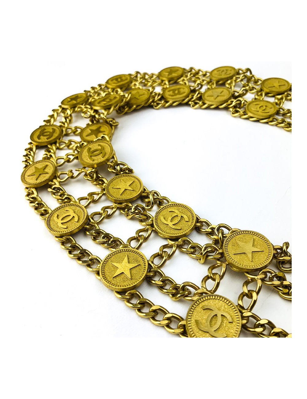 Ceinture CHANEL pièces CC et étoiles