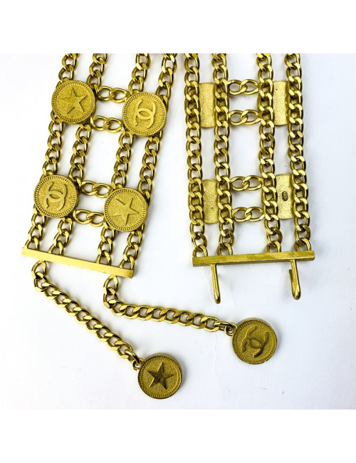 Ceinture CHANEL pièces CC et étoiles