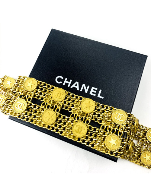 Ceinture CHANEL pièces CC et étoiles