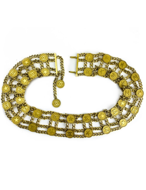Ceinture CHANEL pièces CC et étoiles
