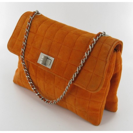 Collector suede bag orange CHANEL