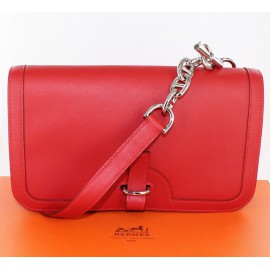 Anchor HERMES red leather bag