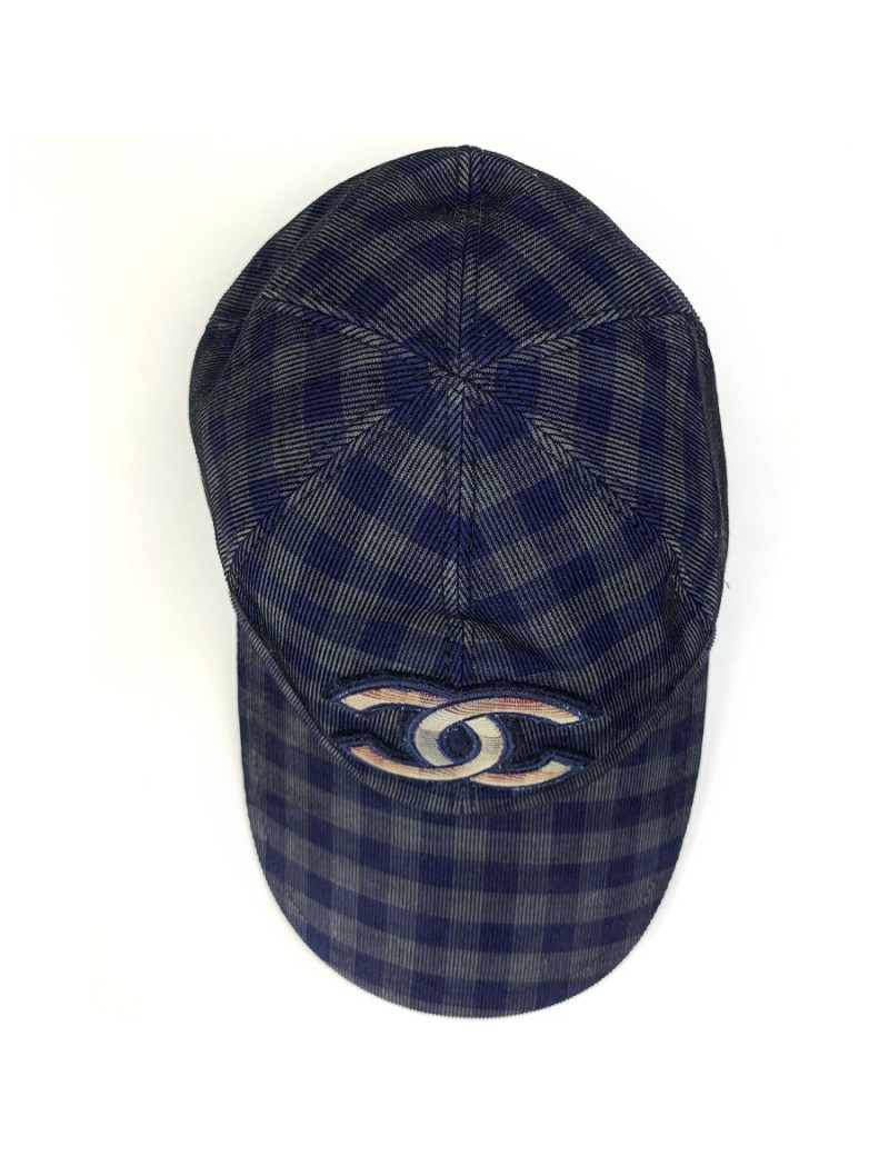 Casquette CHANEL coton à carreaux Taille S 