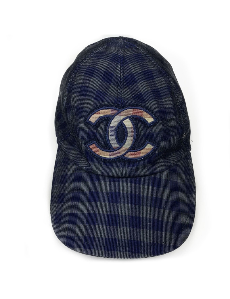 Casquette CHANEL coton à carreaux Taille S 