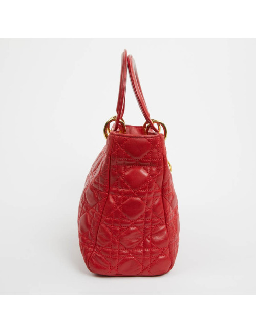 Sac Lady  DIOR cuir rouge 