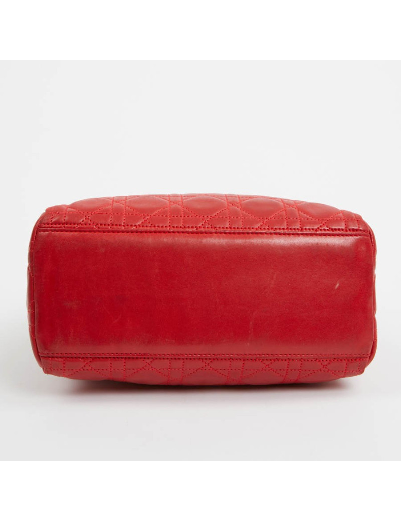 Sac Lady  DIOR cuir rouge 