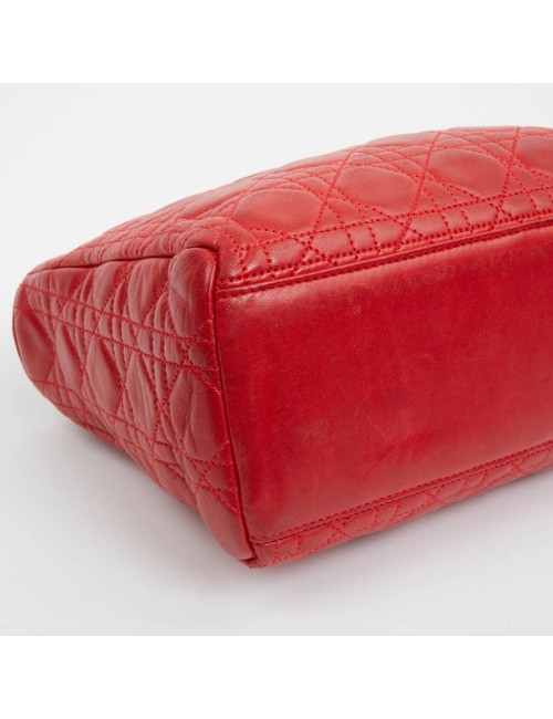 Sac Lady  DIOR cuir rouge 