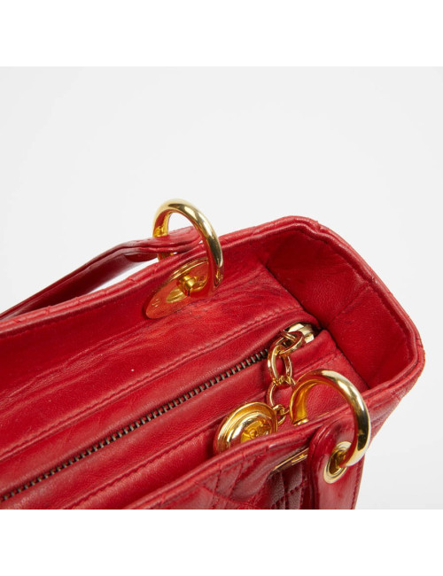 Sac Lady  DIOR cuir rouge 
