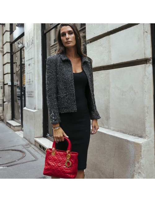 Sac Lady  DIOR cuir rouge 