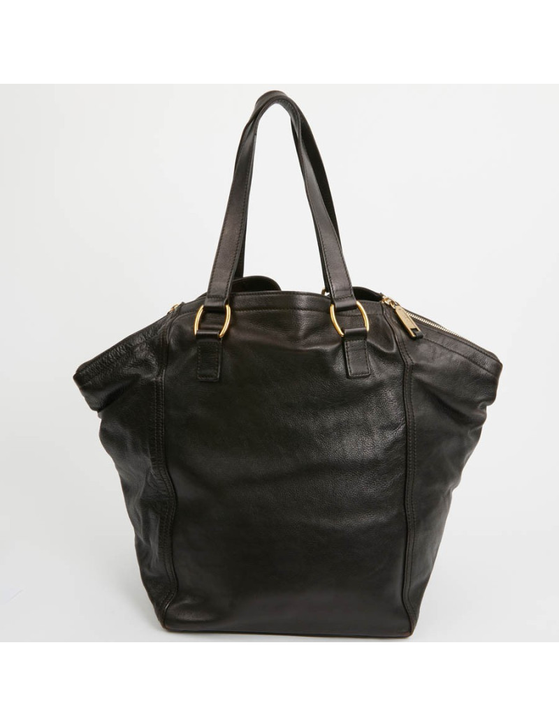 YSL Sac Downtown SAINT LAURENT cuir de veau marron