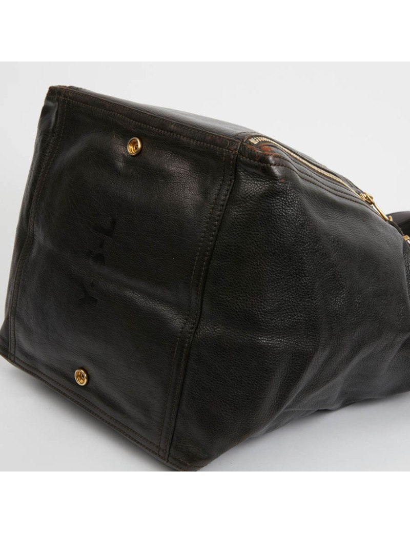 YSL Sac Downtown SAINT LAURENT cuir de veau marron