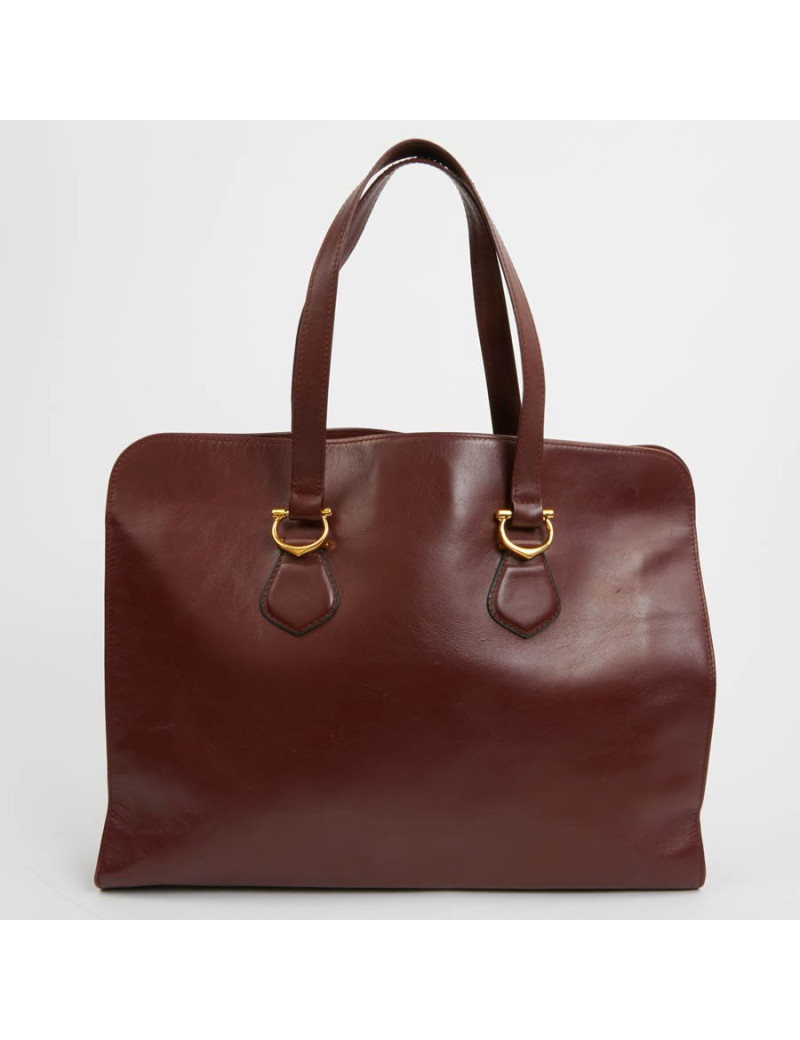 Cabas CARTIER cuir bordeaux
