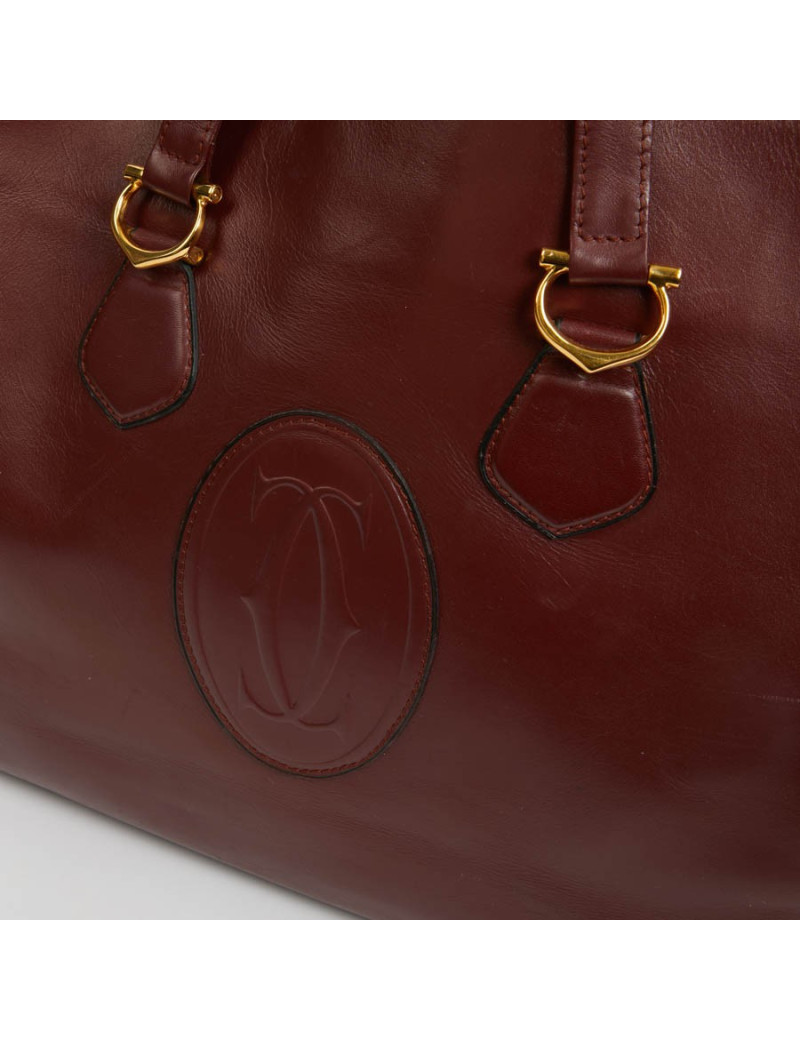 Cabas CARTIER cuir bordeaux