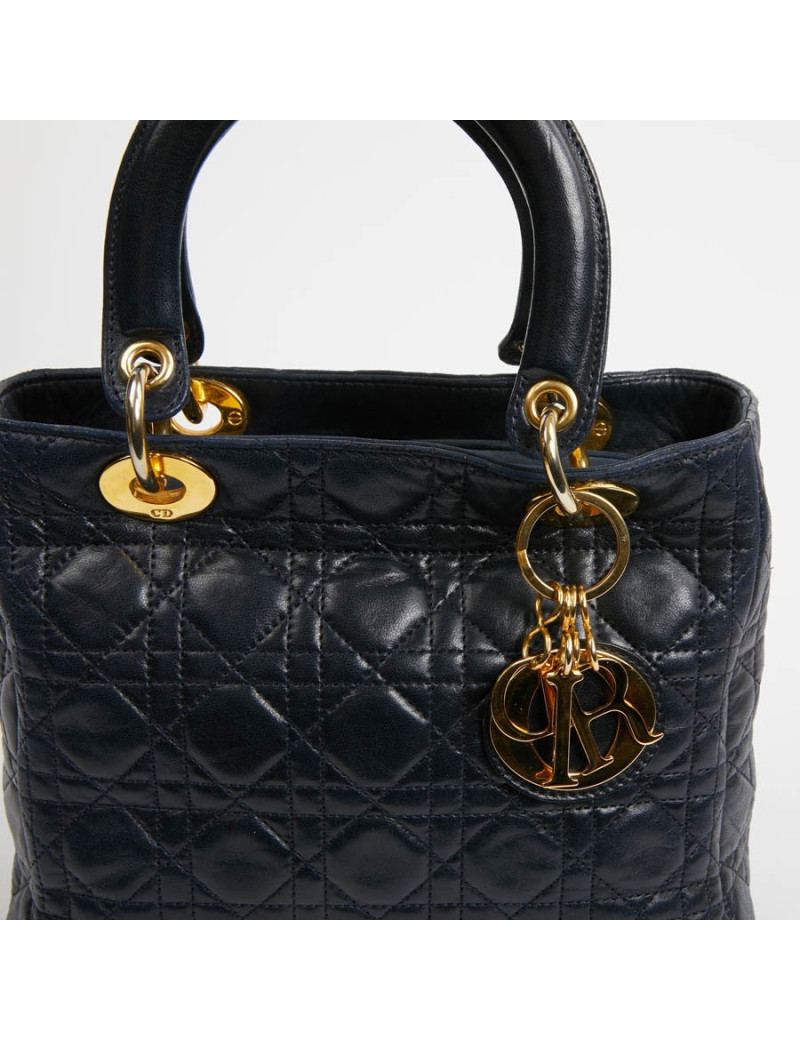 Sac Lady DIOR bleu marine