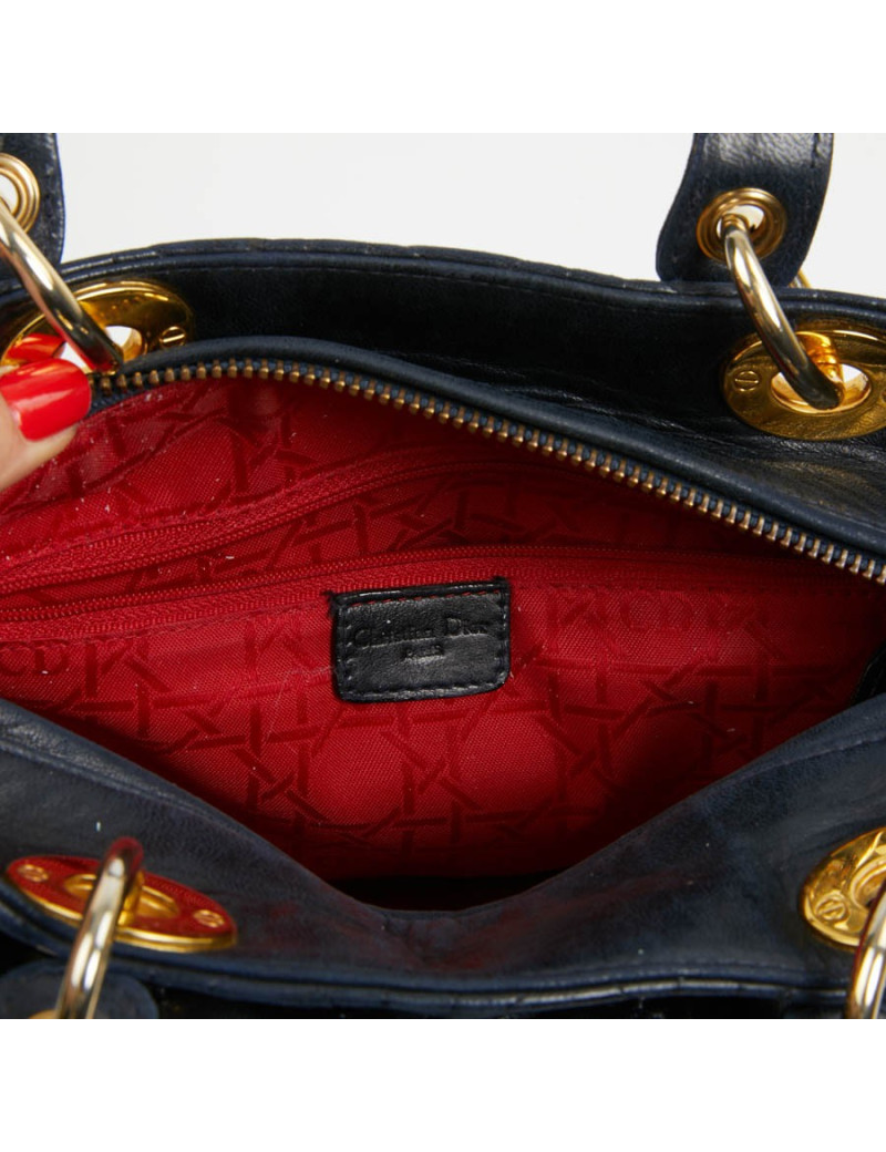 Sac Lady DIOR bleu marine