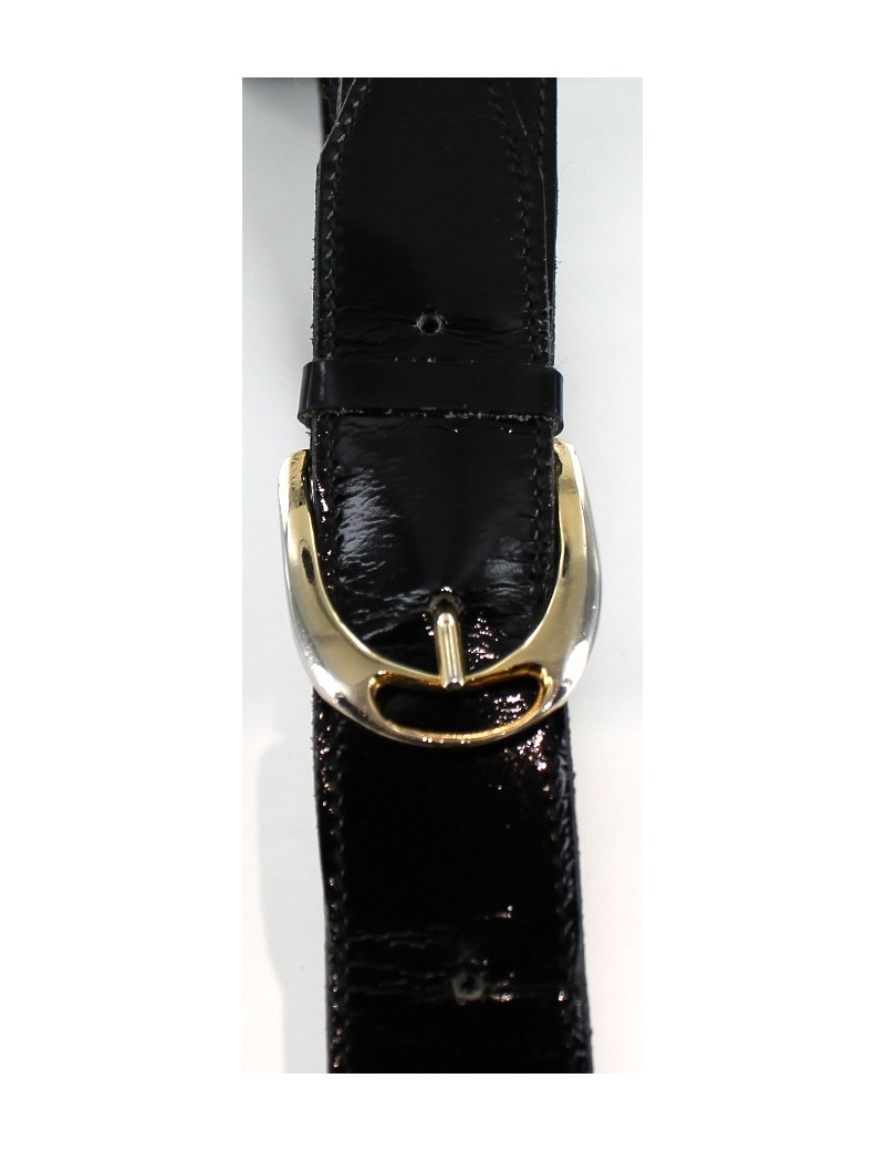 Sac CELINE vintage en cuir verni noir 