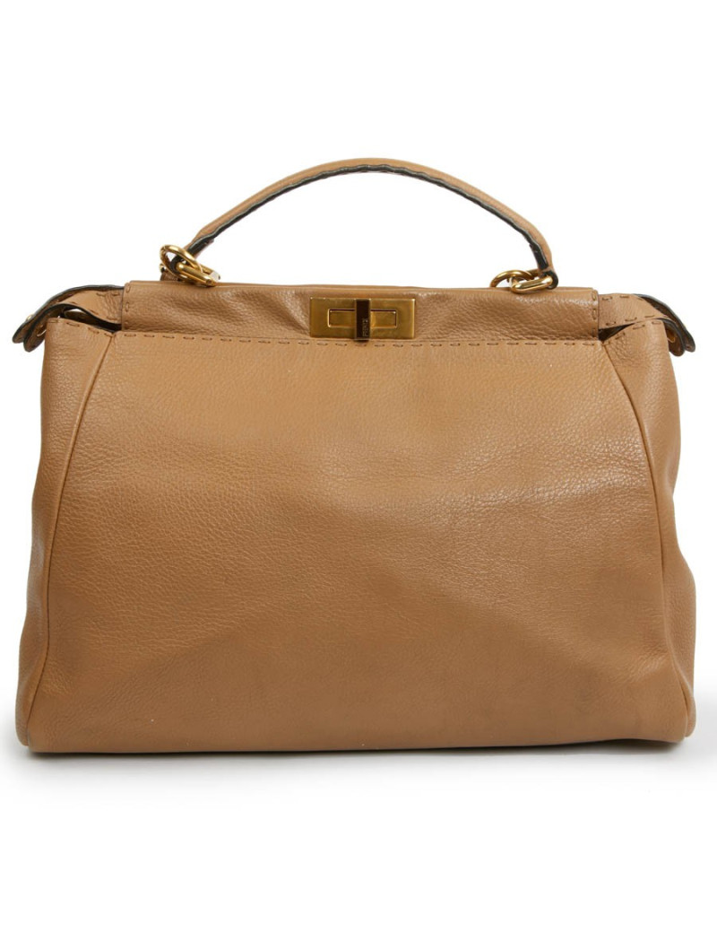Peekaboo FENDI GM cuir grainé gold