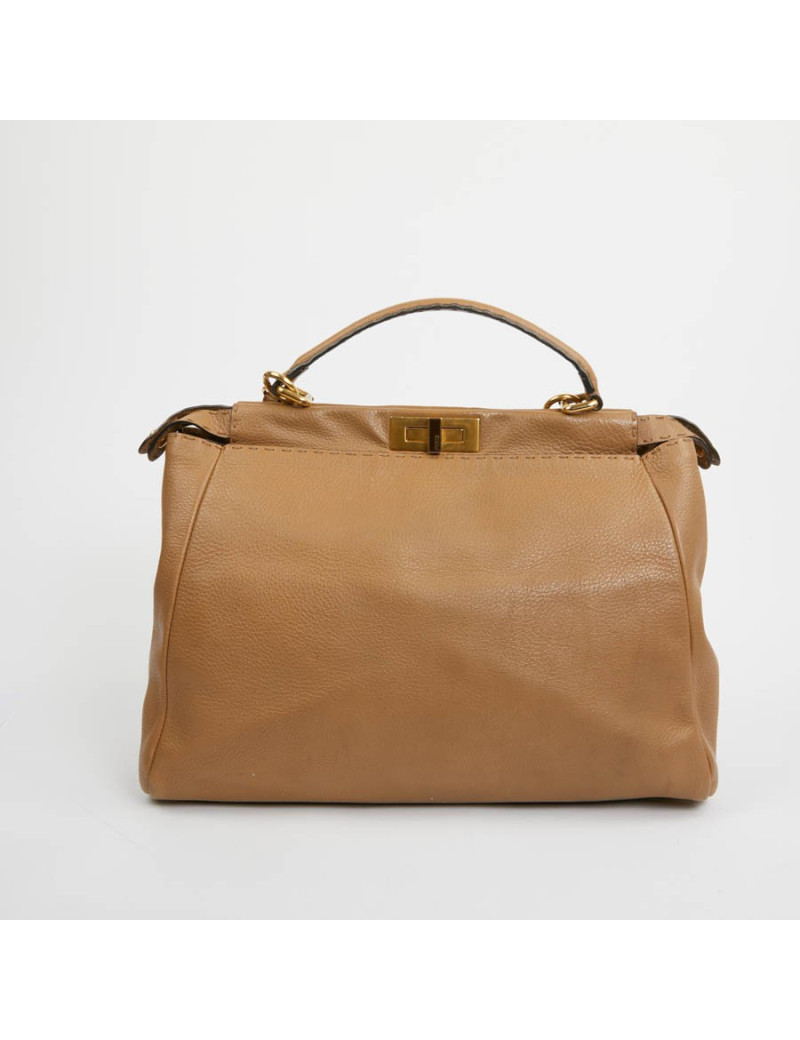 Peekaboo FENDI GM cuir grainé gold