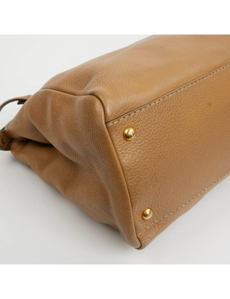 Peekaboo FENDI GM cuir grainé gold