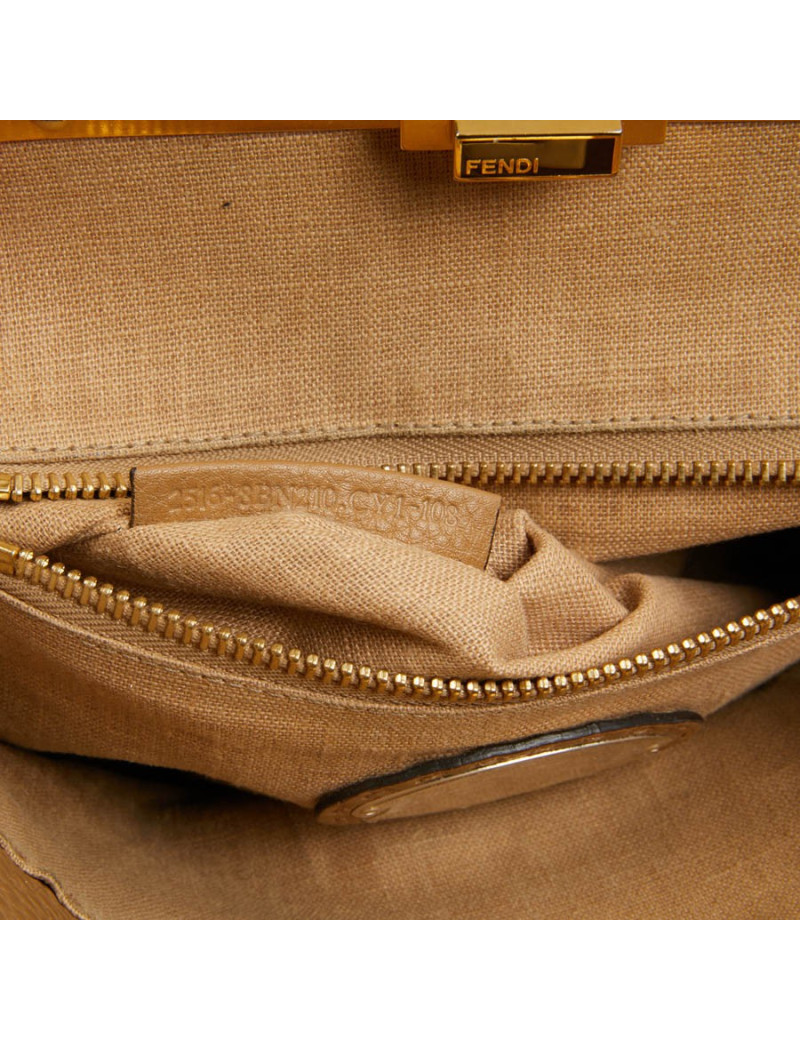Peekaboo FENDI GM cuir grainé gold