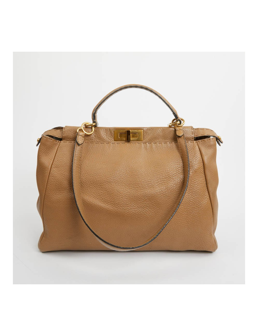 Peekaboo FENDI GM cuir grainé gold