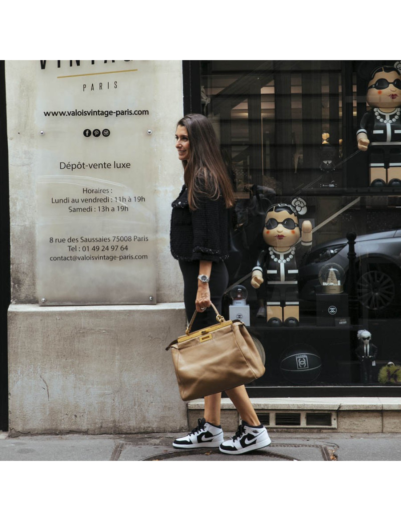 Peekaboo FENDI GM cuir grainé gold