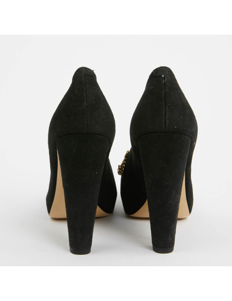 Escarpins noires EMPORIO ARMANI T37 chaine dorée