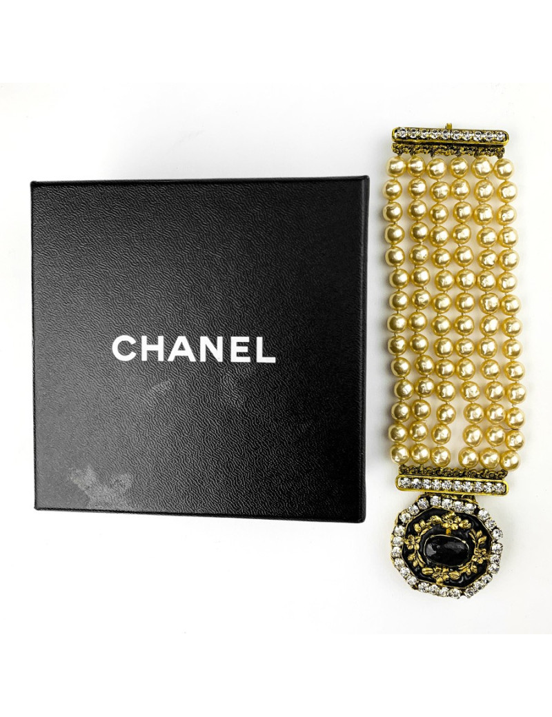 Bracelet CHANEL Couture 6 rangs de perles