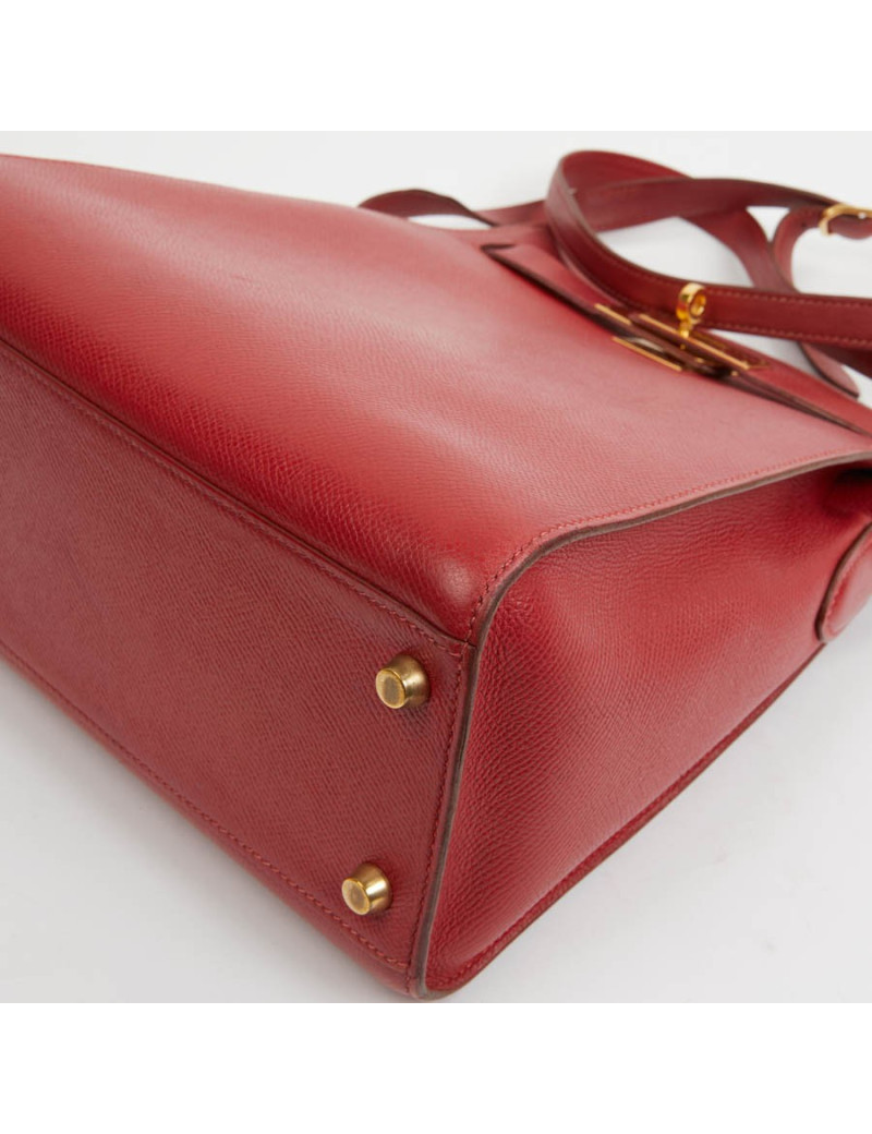 Kelly sport HERMES cuir courchevel rouge