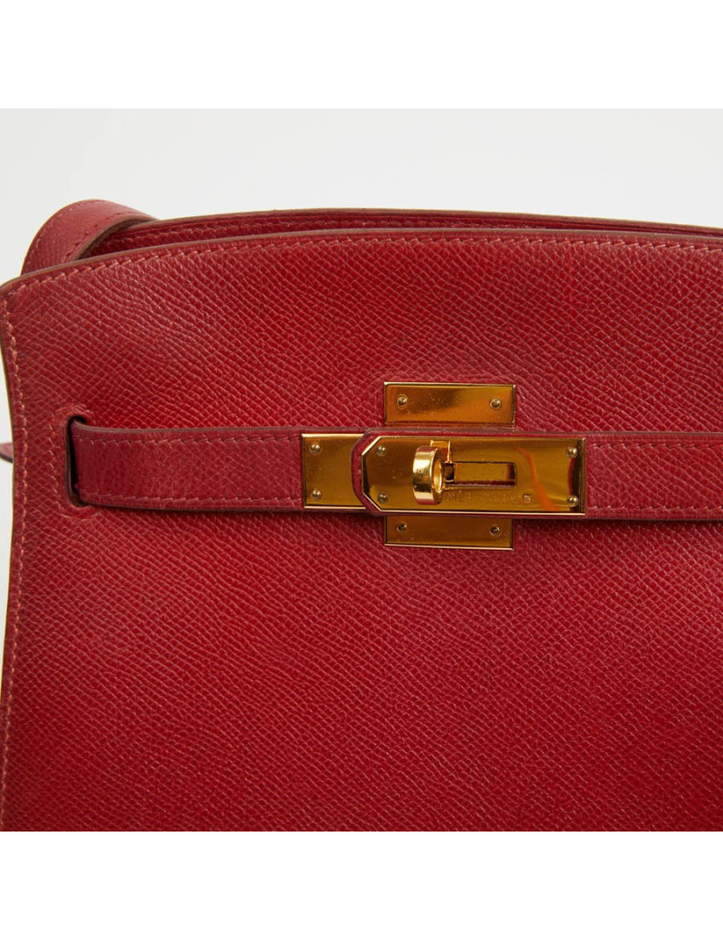 Kelly sport HERMES cuir courchevel rouge