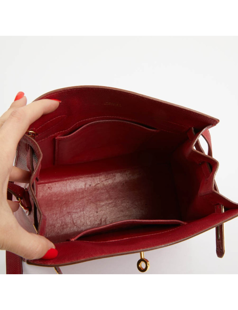 Kelly sport HERMES cuir courchevel rouge