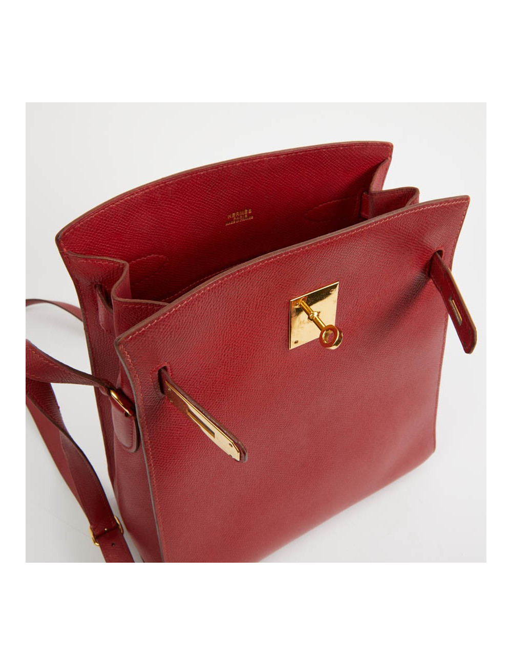 Kelly sport HERMES cuir courchevel rouge
