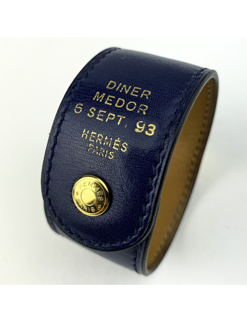 Bracelet Médor HERMES bleu de Prusse