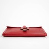 Hermes Jige pouch in red grained leather