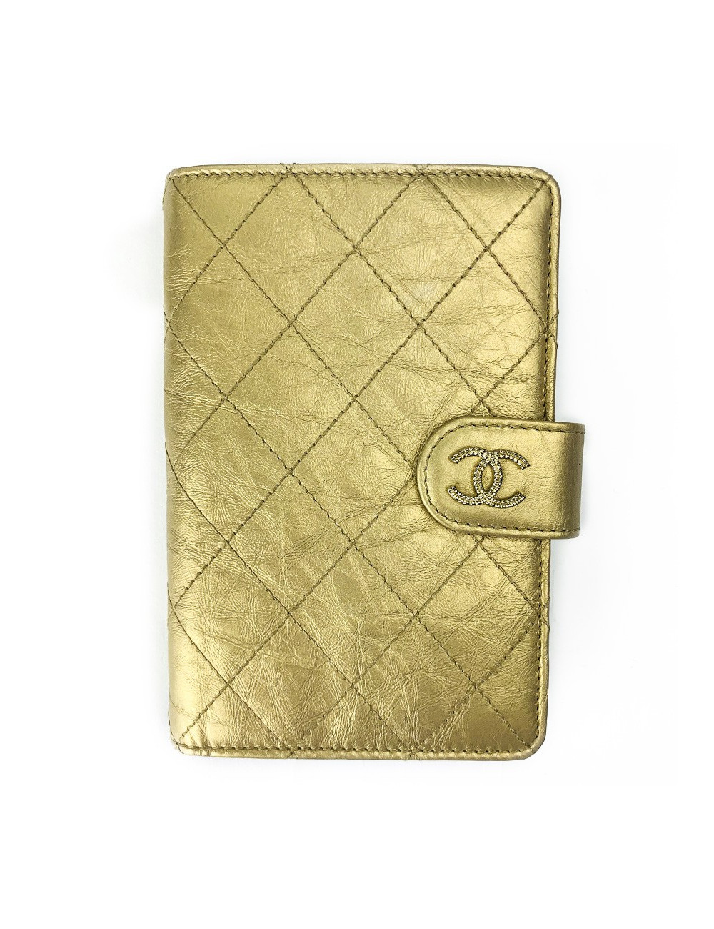 Portefeuille Chanel doré
