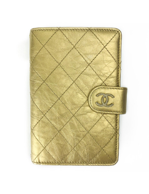Portefeuille Chanel doré