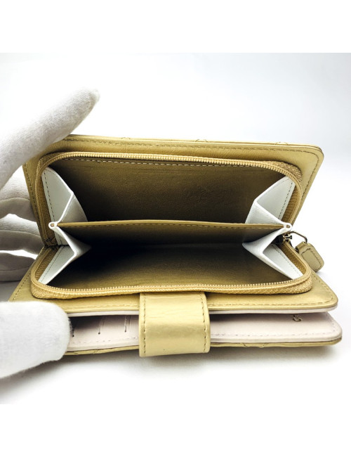 Portefeuille Chanel doré