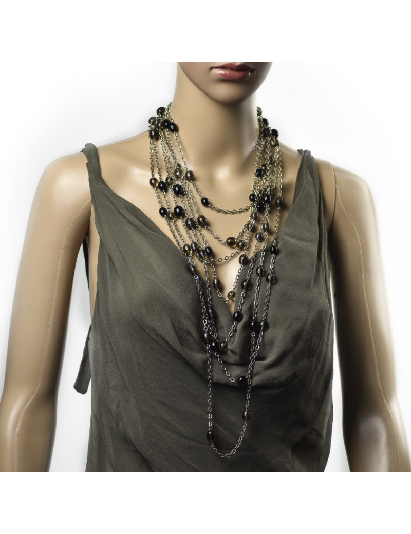 Sautoir perles MARGUERITE DE VALOIS 7 rangs 