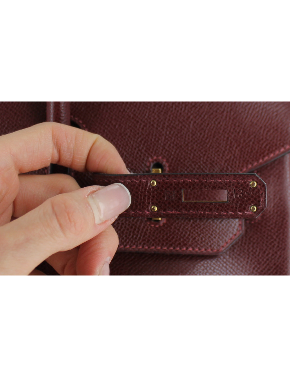 BIRKIN 35 HERMES en cuir     rouge H