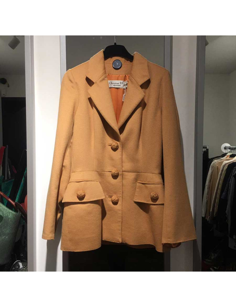 Blazer CHRISTIAN DIOR cachemire moutarde