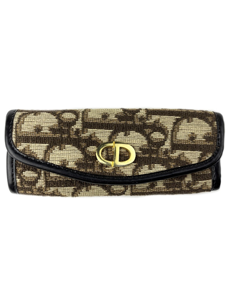 Porte-clefs CHRISTIAN DIOR toile marron